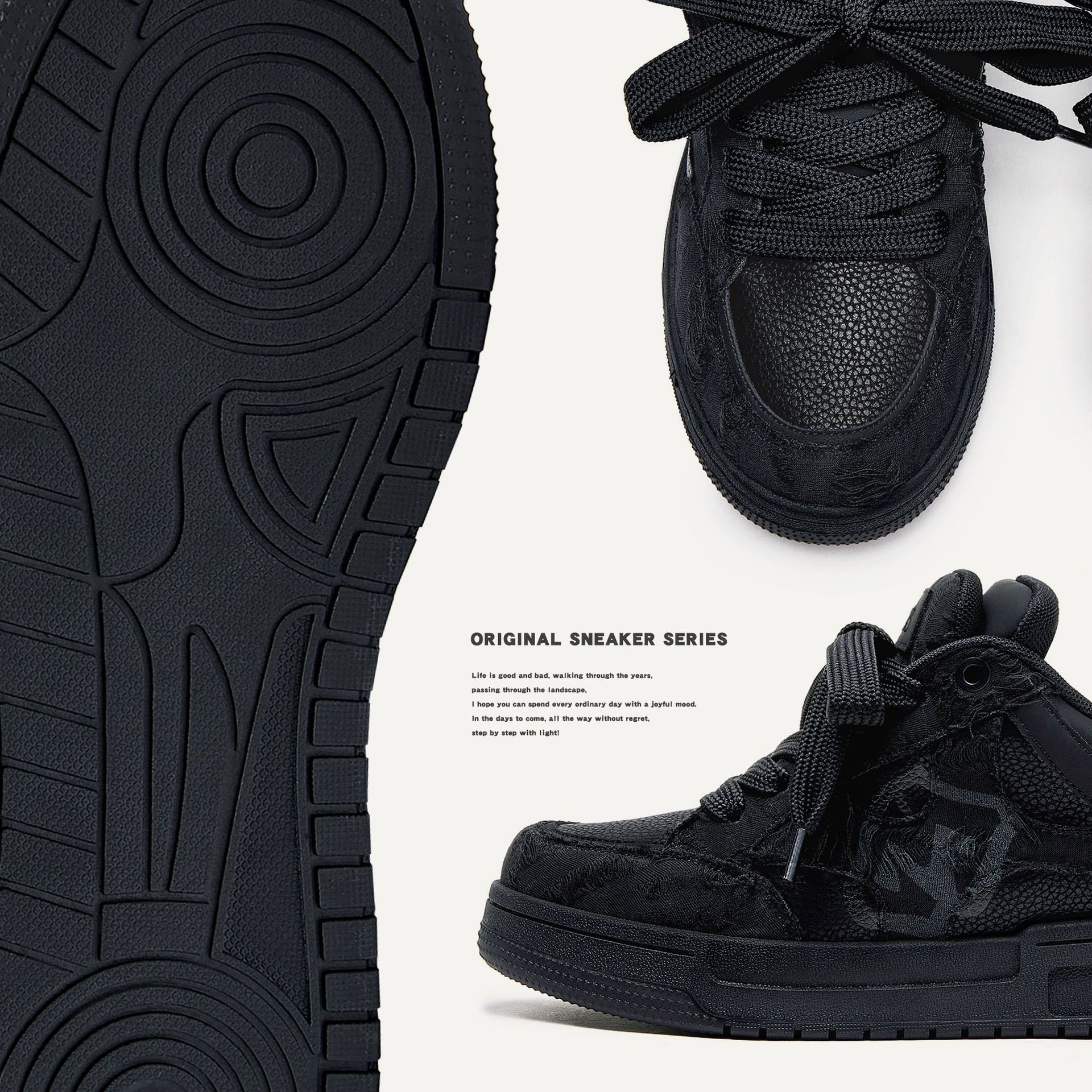 Destroy Aesthetic Leisure Men's Platform Shoes foto 3
