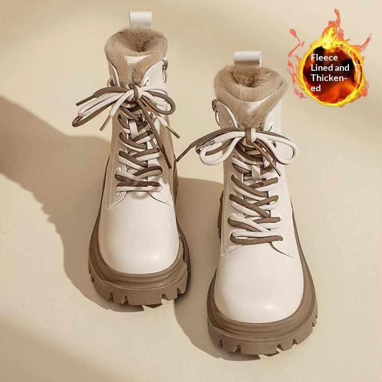 New Autumn Winter Fleece-lined Extra-thick Dr Boots foto 4