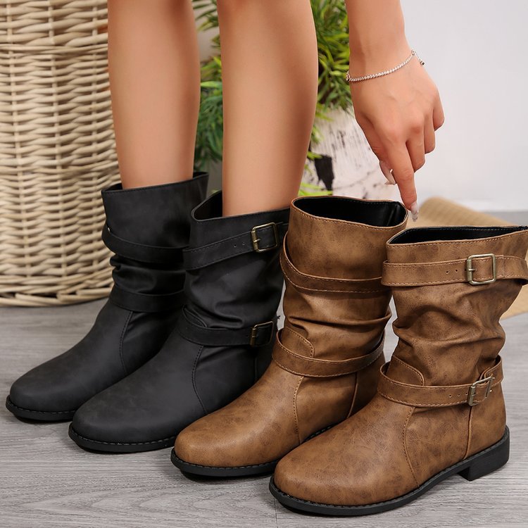 Fashion Plus Size Mid Short Boots Women foto 4
