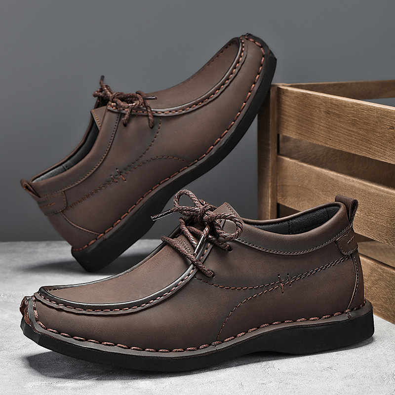 Fashion Men's British Style Casual Leather Shoes foto 2
