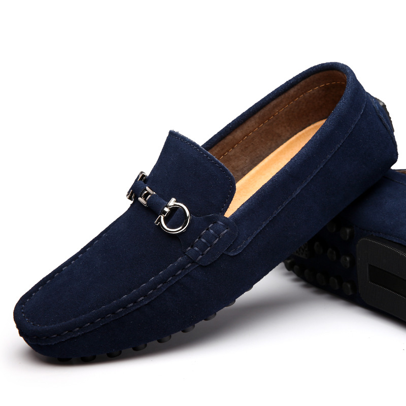 Men's Slip-on Cowhide Business Casual Leather Shoes foto 5