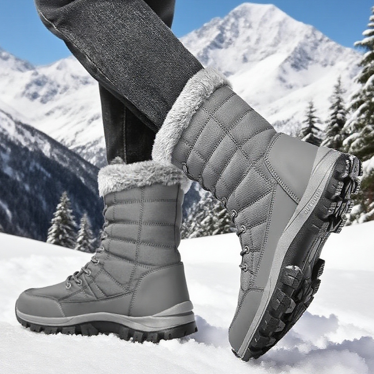 Mens Non-Slip Thickened Extra-Long-Pile Outdoor Sports Boots foto 4