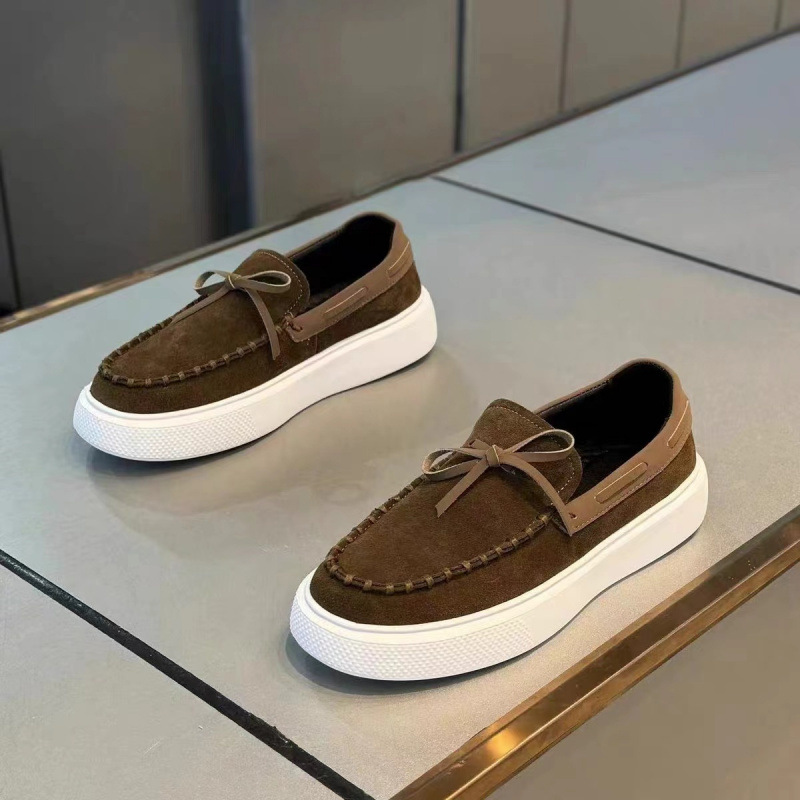 White Autumn Suede All-match Loafers foto 5