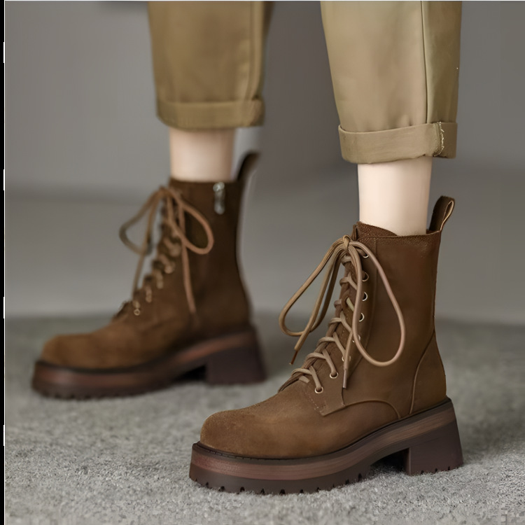Platform Height-increasing Ankle Boots Versatile Short Boots For Petite Women foto 3