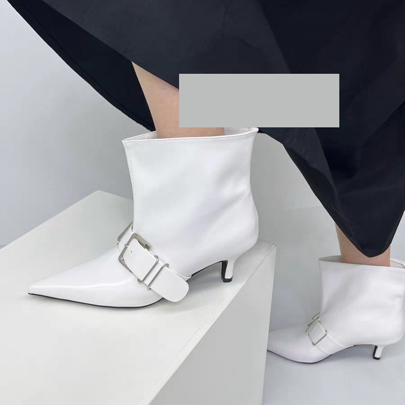 High Heel Pointed Ankle Boots Female Hot Girl Style foto 3