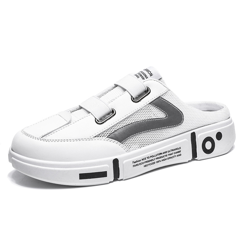 Mesh Half Slippers Men's Breathable Closed Toe Shoes foto 5