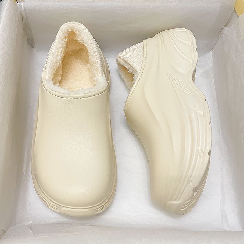 Heel Wrap Platform Type Snow Boots Women's Fleece-lined Thermal Cotton Slippers foto 3