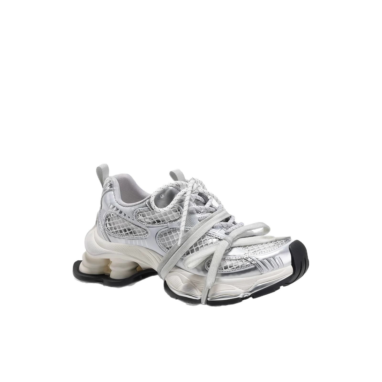 Breathable Versatile Silver Sneakers With A Subtle Lift foto 4