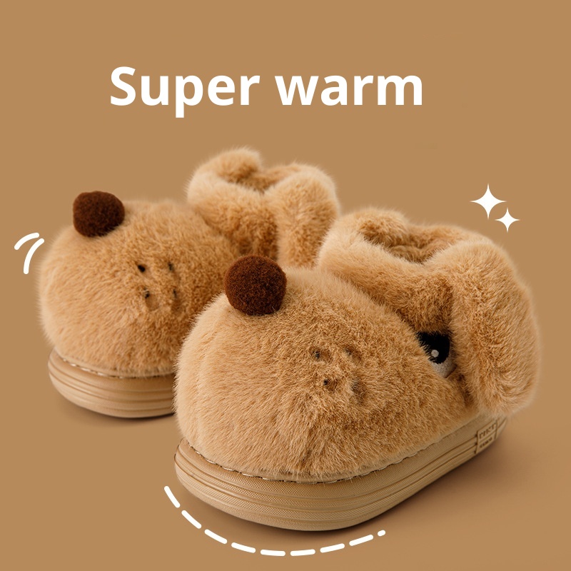 Cartoon Puppy Funny Warm Home Cotton Boots foto 2