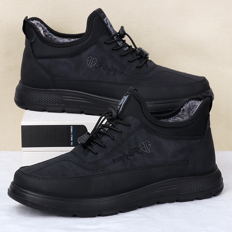 Waterproof Warm Polyurethane Fleece-lined Thickened Sneakers foto 3