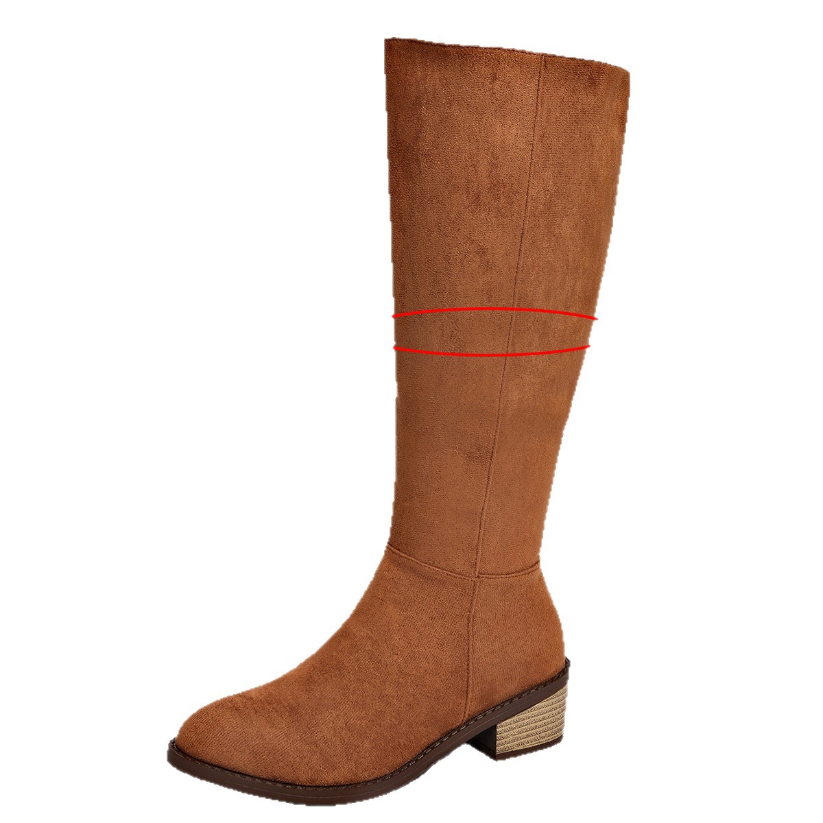Slimming Suede Boots Women's Side Zipper Stiletto Heel Long Fashion foto 2