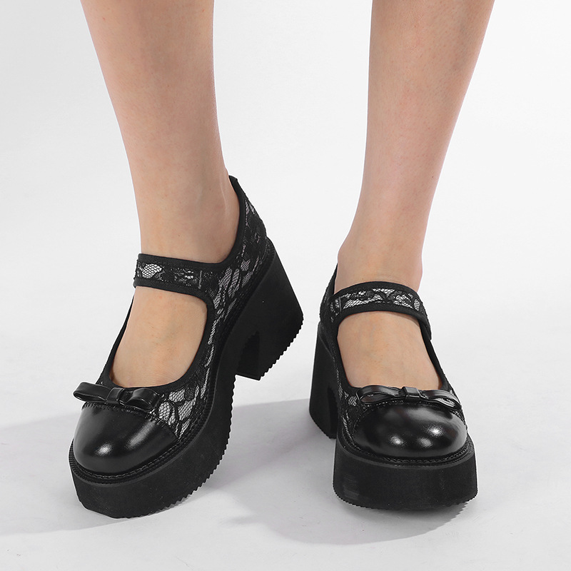 Waterproof-platform High-heeled Mary Jane Women's Shoes foto 2