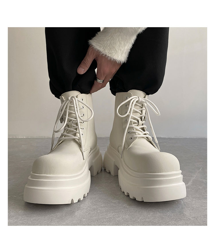 Autumn And Winter Leather Martin Boots High-top Leather Shoes Men's Shoes Fleece-lined foto 5