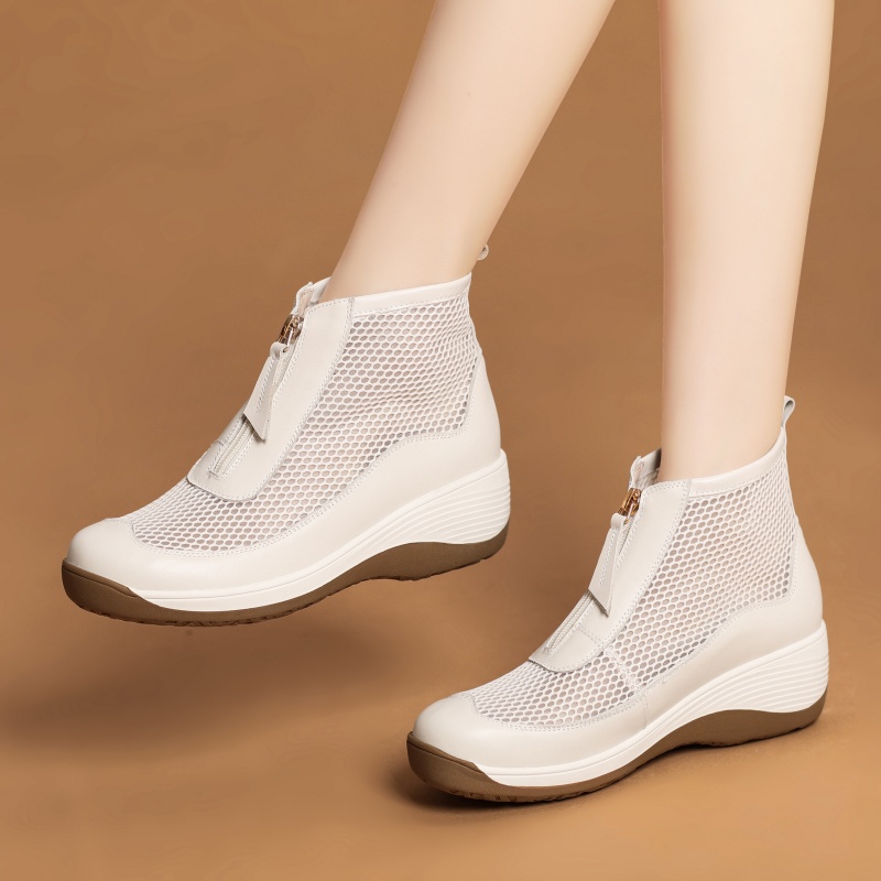 Breathable Summer Ankle Boots Soft-soled Casual Womens Pumps foto 2