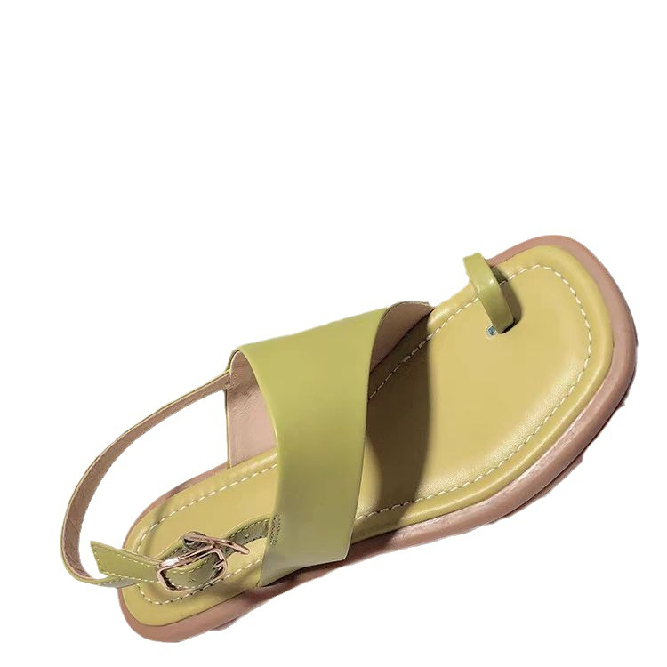 Special-interest Design Casual Thick Heel Flat Sandals foto 5