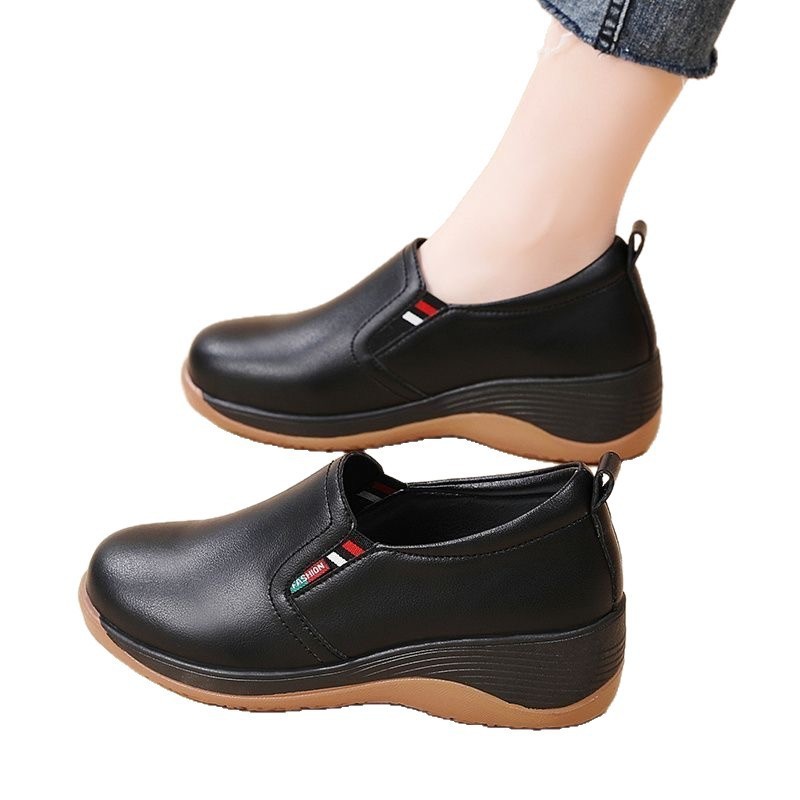 Winter Mid- To Senior-age Comfortable Non-fatiguing Soft-soled Slip-on Thick-soled Single Shoes foto 4