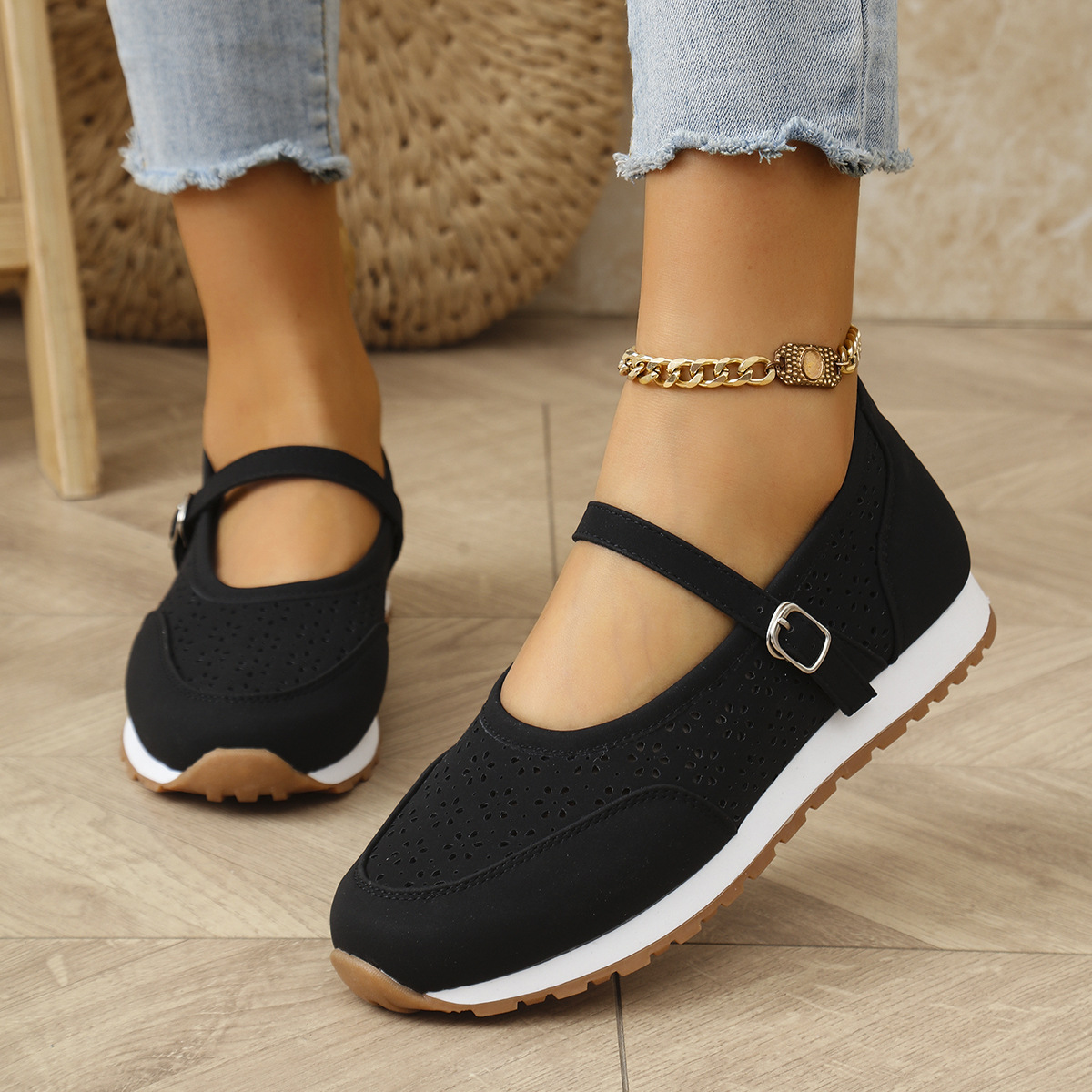 Hollow Out Breathable One Pedal Casual Sports Single-layer Shoes foto 5