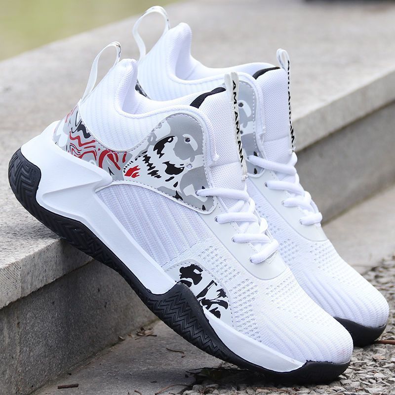 Basketball Men's Breathable Sneaker Outdoor Middle High Top Non-slip Shoes foto 3