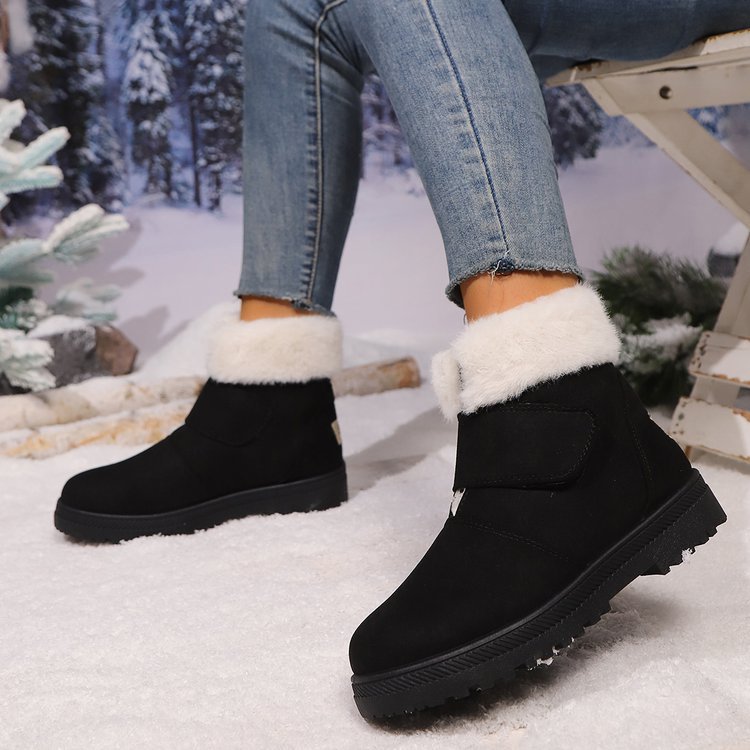 Female Fashion Velvet Padded Thick Cotton Shoes foto 5