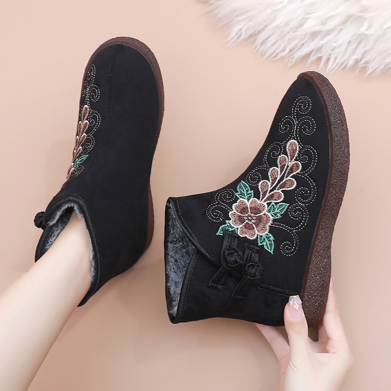 Women's Ethnic-style Cotton Boots With Fleece Lining foto 3