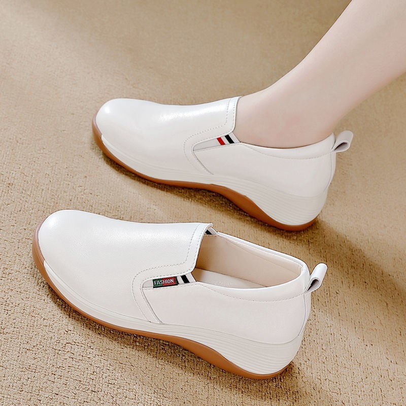 Winter Mid- To Senior-age Comfortable Non-fatiguing Soft-soled Slip-on Thick-soled Single Shoes foto 5