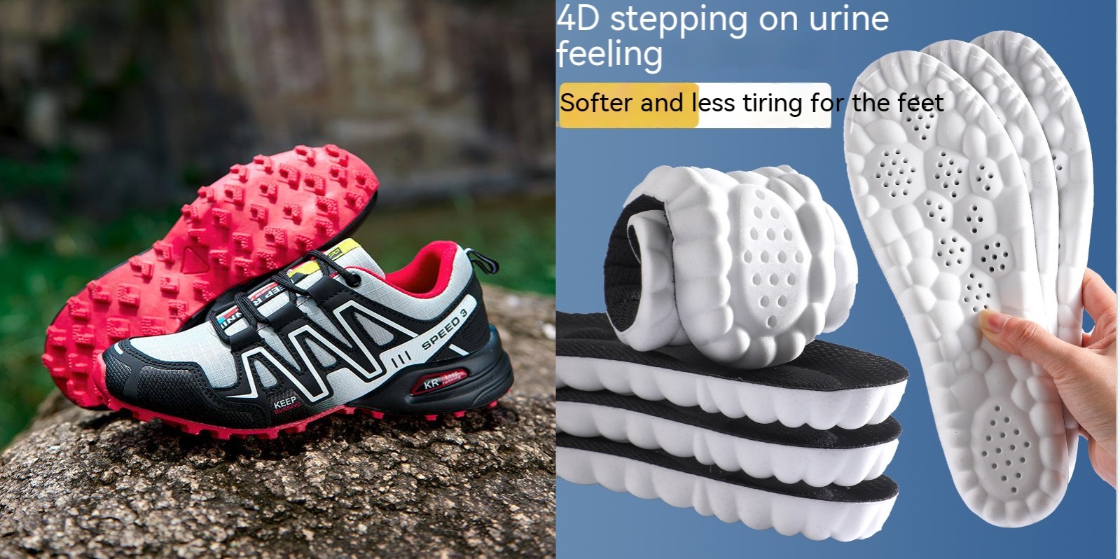 Men's Super Lightweight Breathable Shock Absorption Off-road Trekking Shoes foto 5