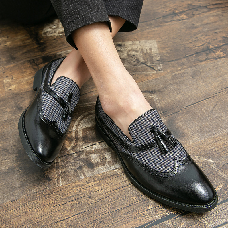 Men's British-style Business Casual Leather Shoes foto 5