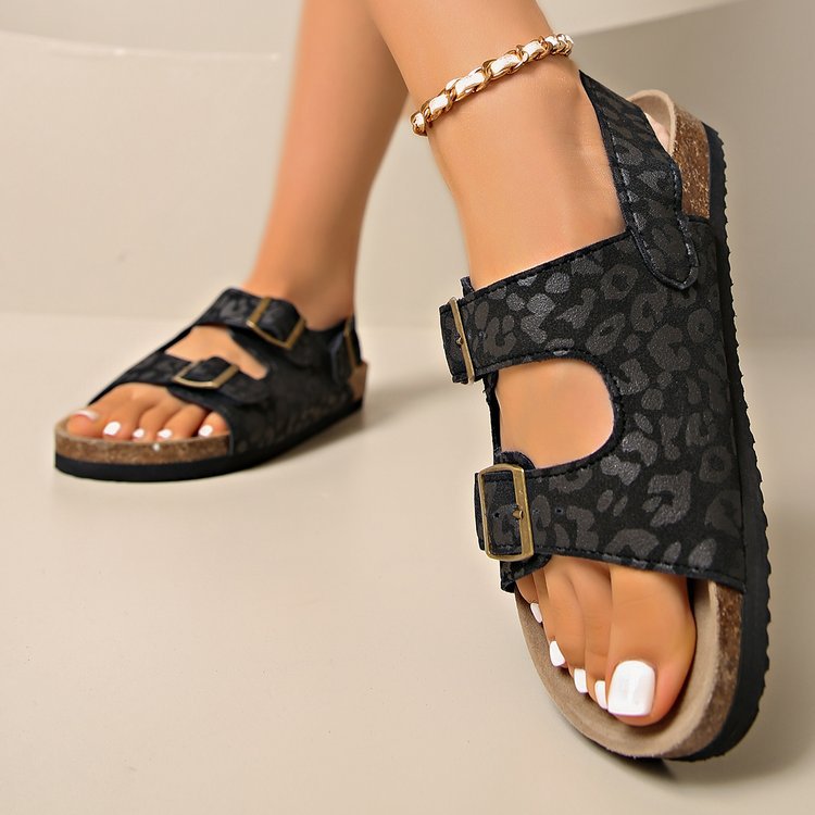 Soft-soled Flip-flops With A Belt Buckle Sandal foto 3