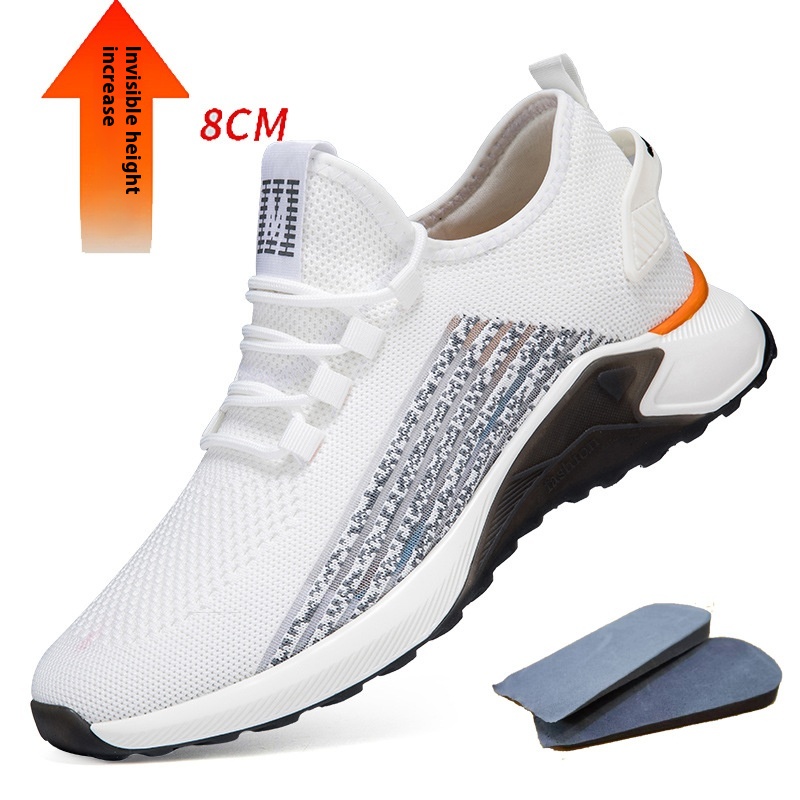 Men's Round Head Mesh Fabric Casual Shoelace Invisible Height Increasing foto 5