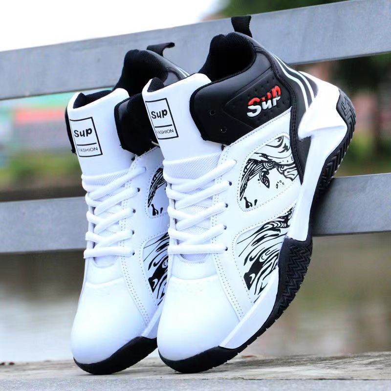 Lace-up Fashion Leather Men's Basketball Sneaker foto 2