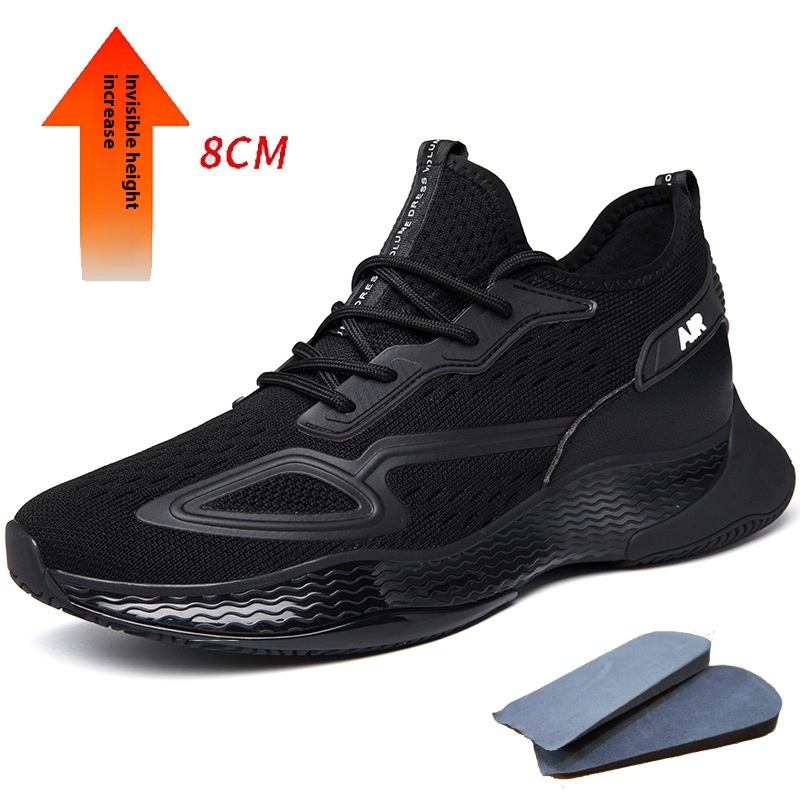 Korean Men's Shoes Flyknit Breathable Clunky Sneakers foto 5