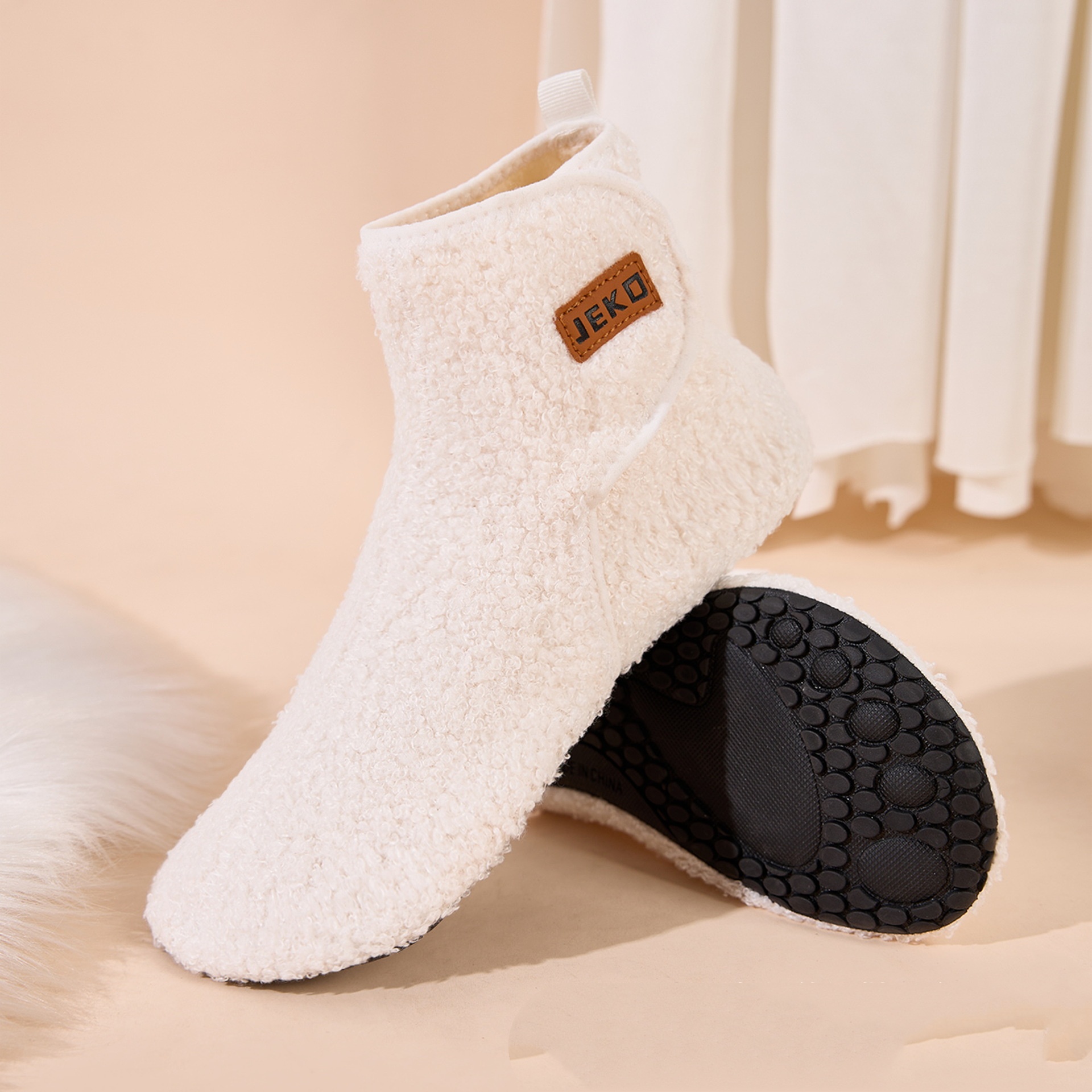 Non-slip Warm Long-pile Snow Boots For Indoor And Home Use foto 3
