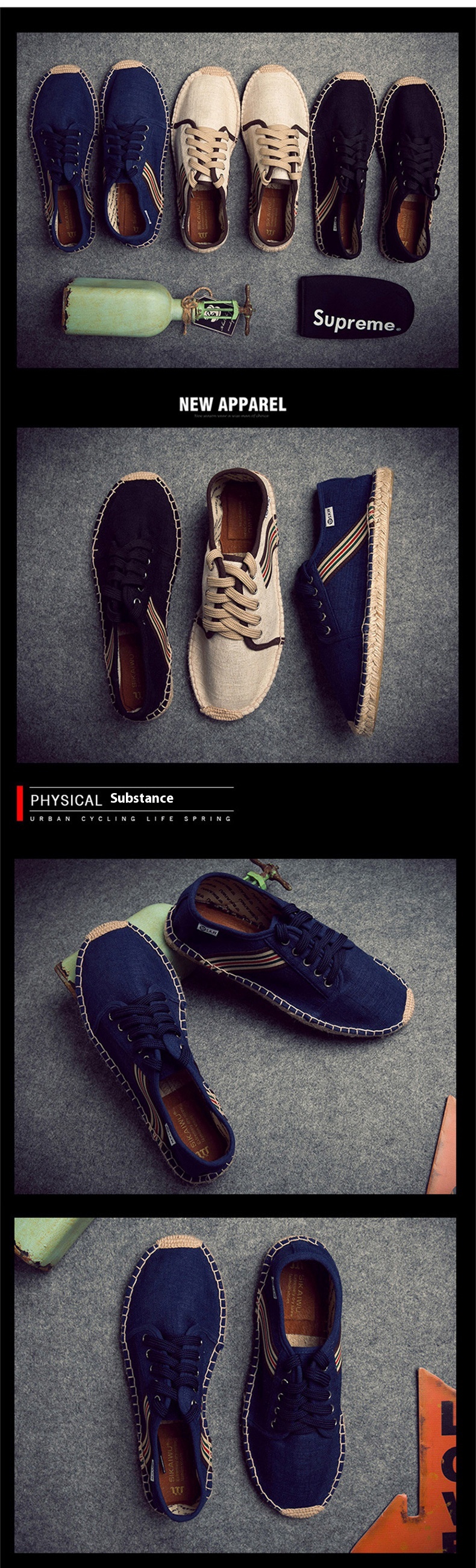 Men's Lace-up Canvas Fisherman Shoes foto 4