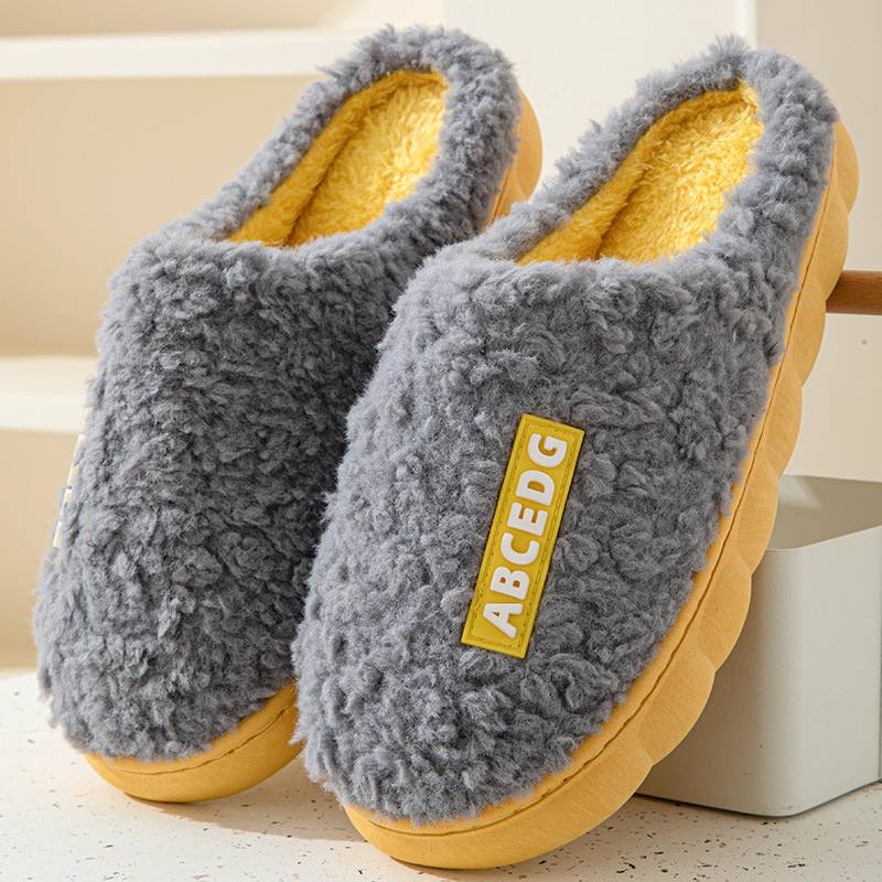 Indoor Warm Thickened Couple Cotton Slippers foto 2