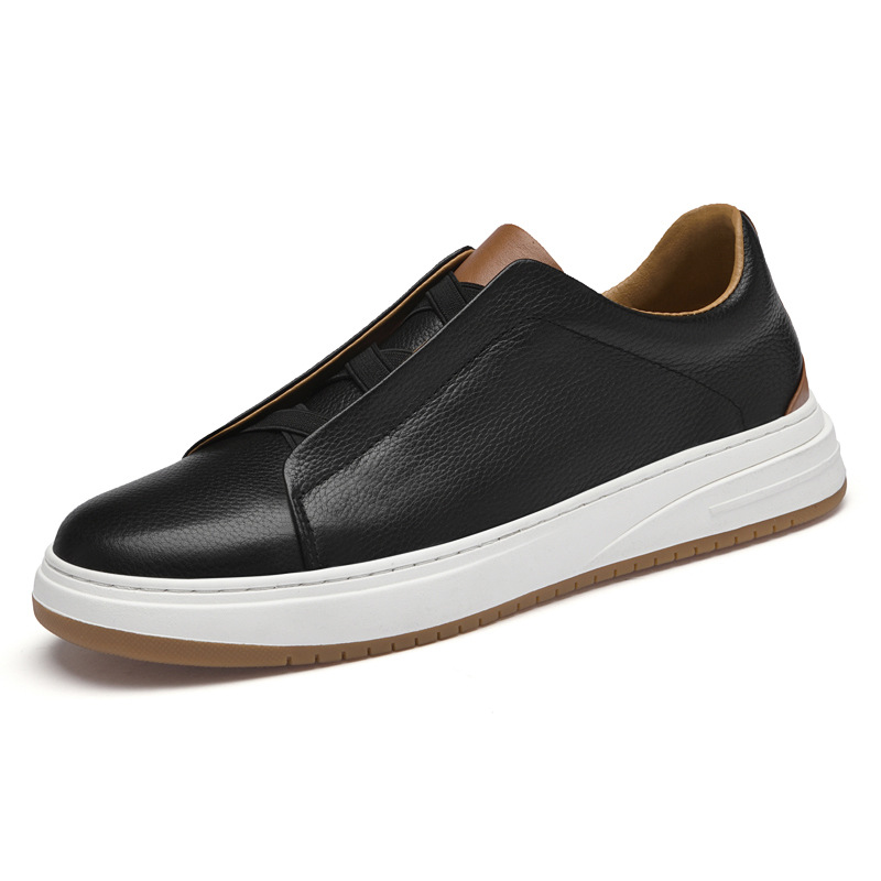 Low-top Slip-on Genuine Leather Top Layer Cowhide Casual Shoes foto 5