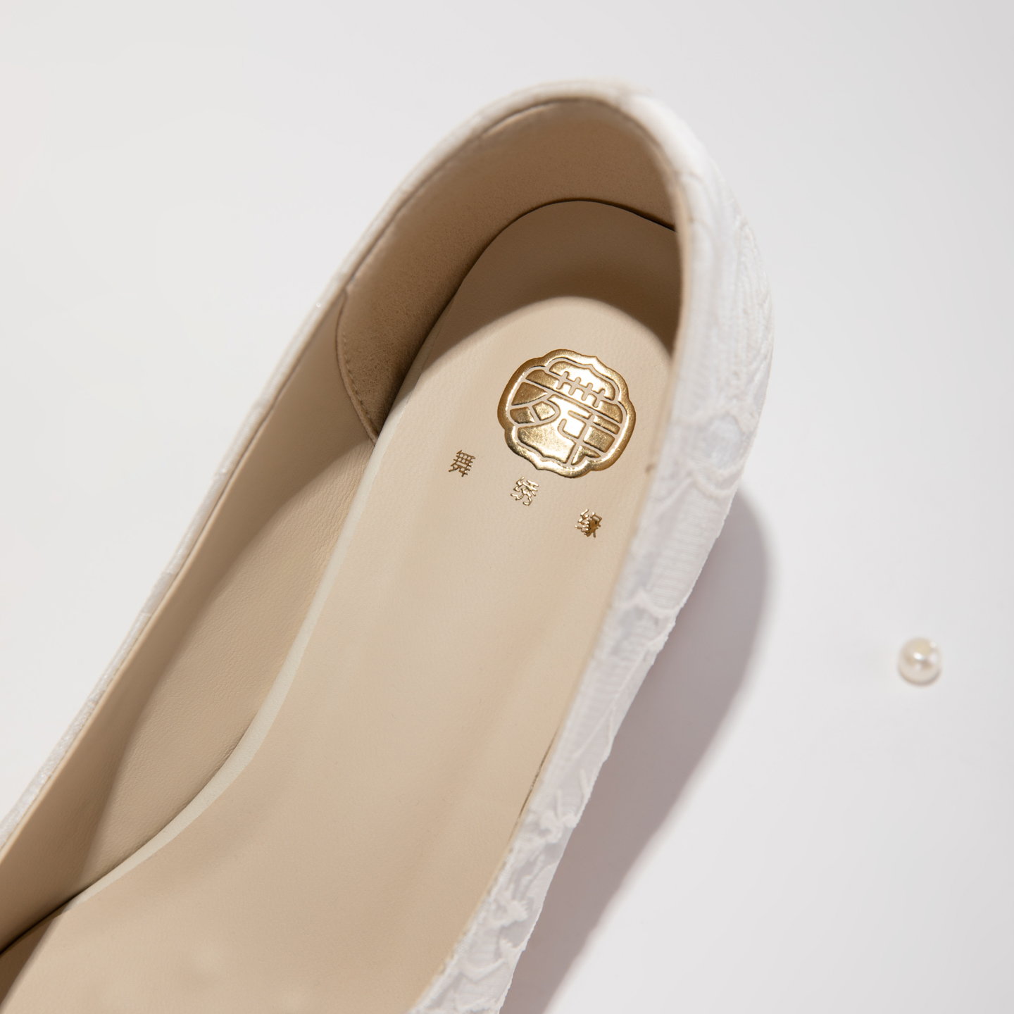 White Floral Block Heel Pumps, Elegant Square Toe Jacquard Women's Dress Shoes foto 2
