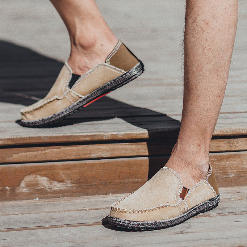 Men's Leather Casual Trend Korean British Wind Shoes foto 3