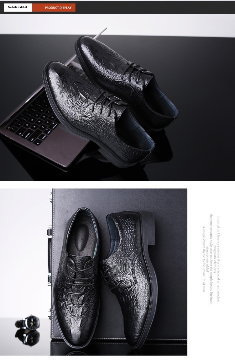 Heightened Breathable Business Formal Casual Leather Shoes foto 5