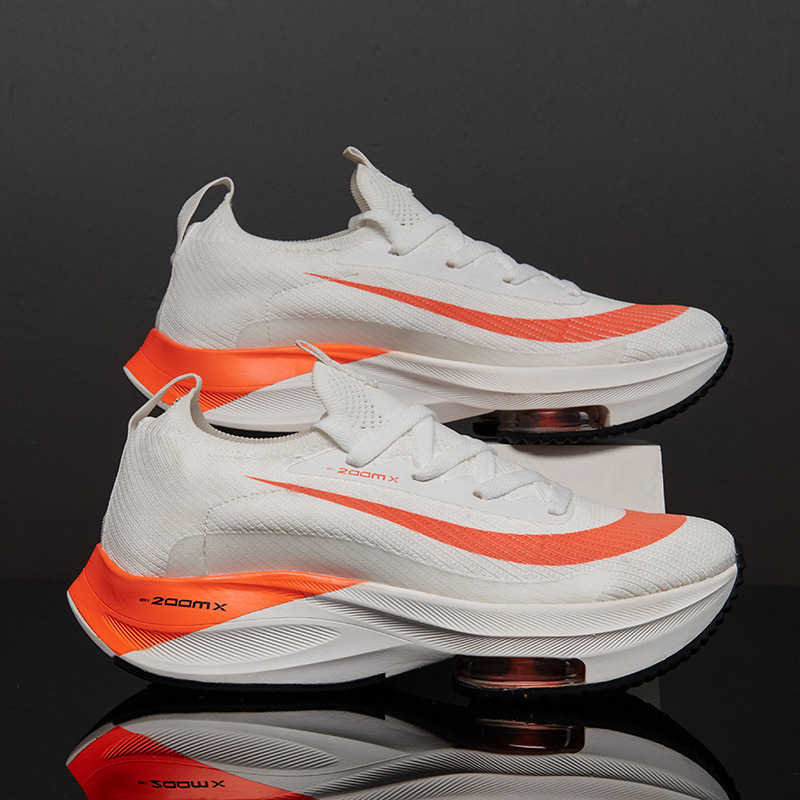 Air Cushion Sports Shoes Men Personalized Fashion Breathable Lace Up Knit Sneakers Casual Outdoor Running Walking Shoes foto 2