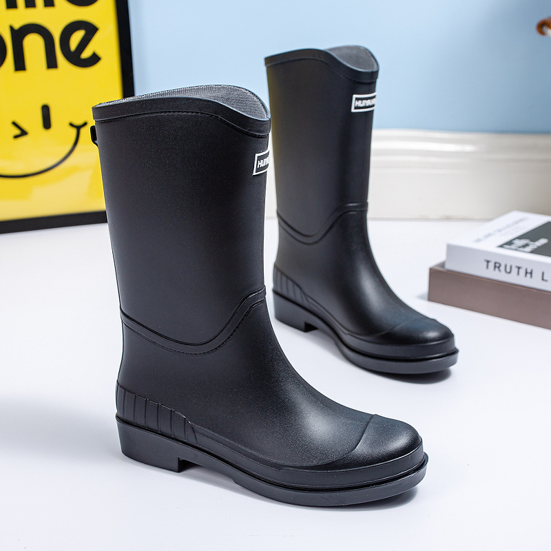 Women's Long Rain Boots Mid-calf Waterproof Shoes New foto 3