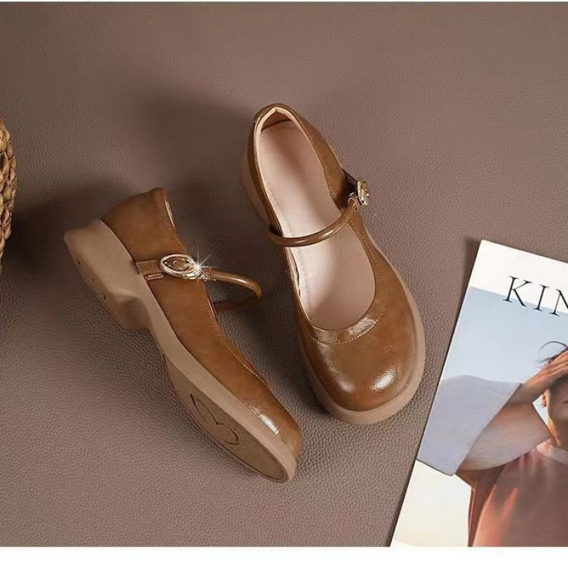 Flat Fairy Style One-suit Skirt Cheongsam Leather Shoes foto 5