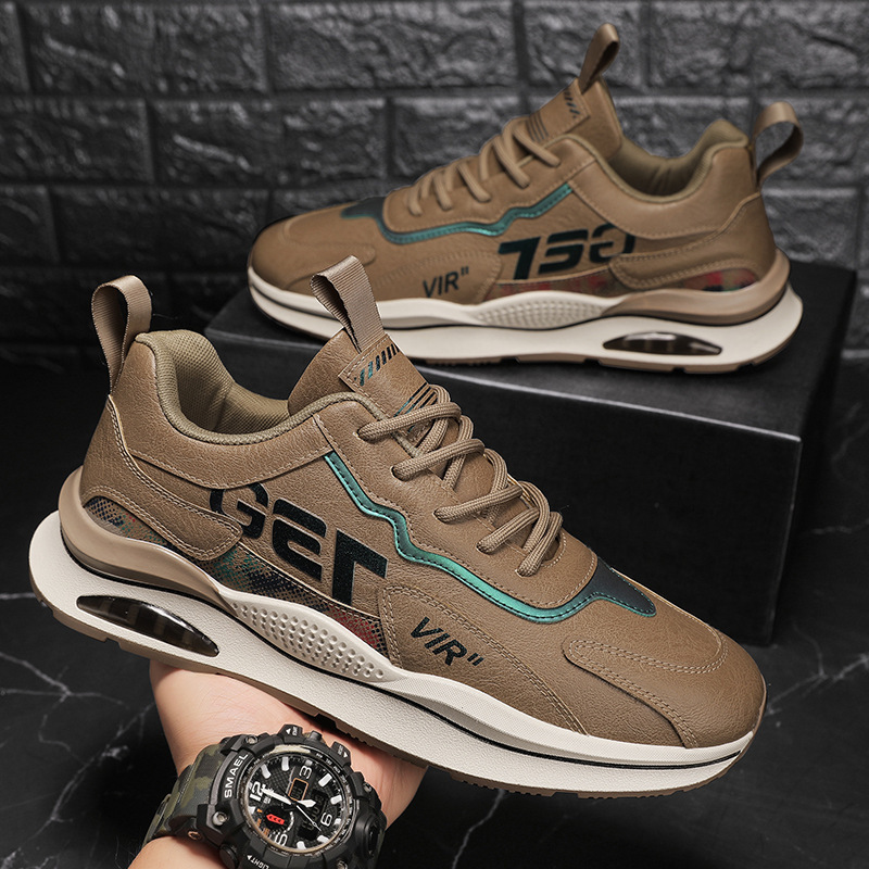 Men's Leather Surface Sports Running Shoes foto 3