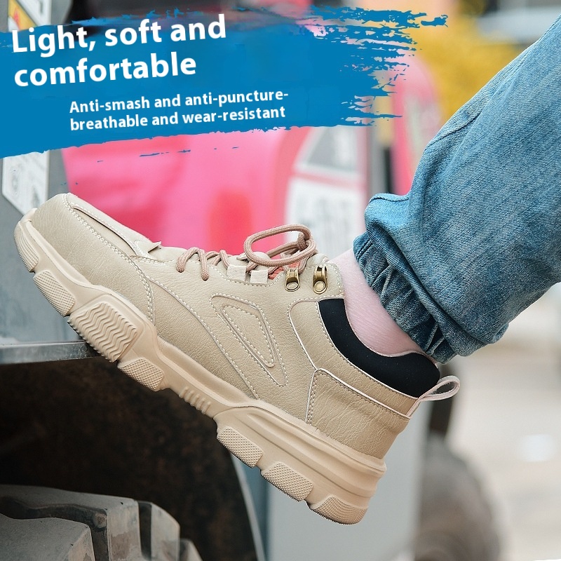 Men's Breathable Soft Bottom Protective Safety Shoes foto 3