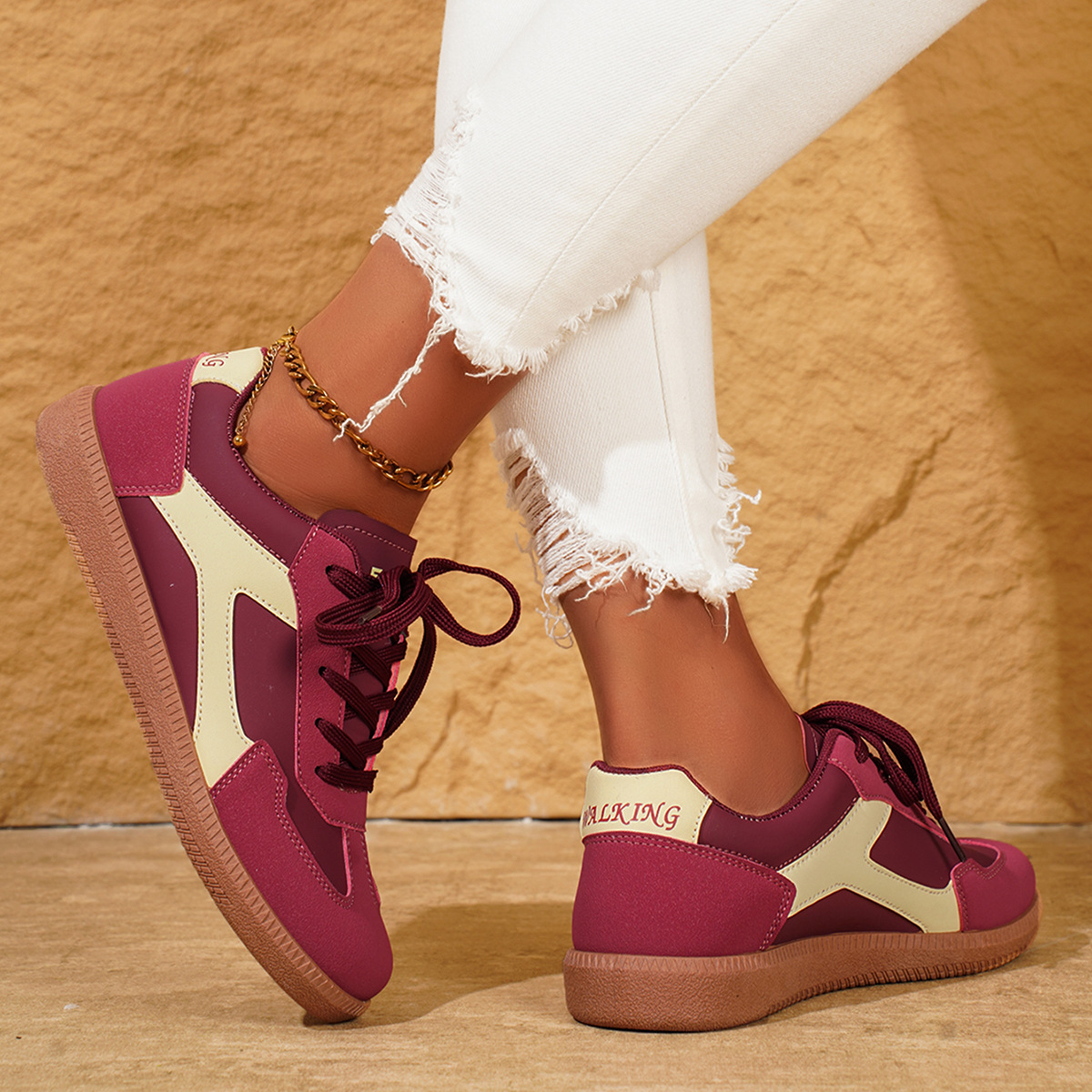 Spring And Autumn New All-match Moral Training Women's Lace-up Casual Shoes foto 5
