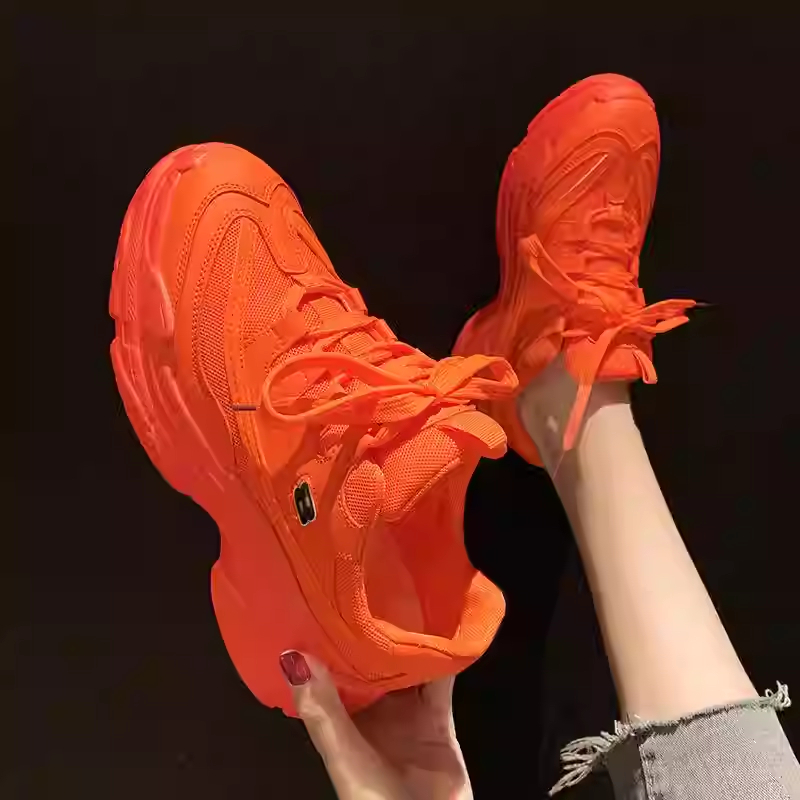Ins Trendy Mesh Breathable Thick-soled Sneakers foto 4