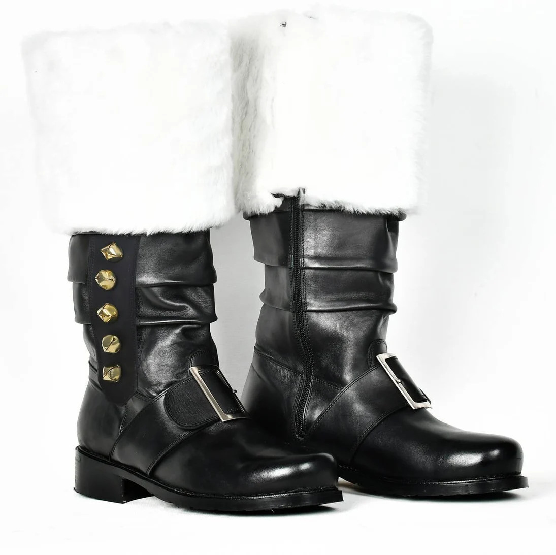 Renaissance Christmas Old Man Leather Boots foto 4