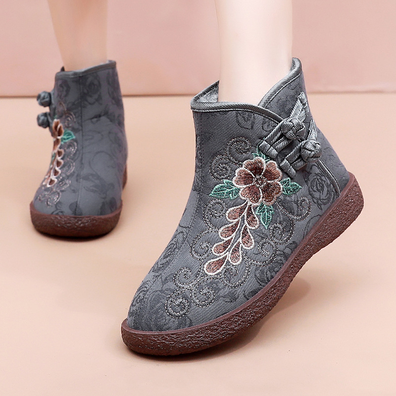 Women's Ethnic-style Cotton Boots With Fleece Lining foto 5