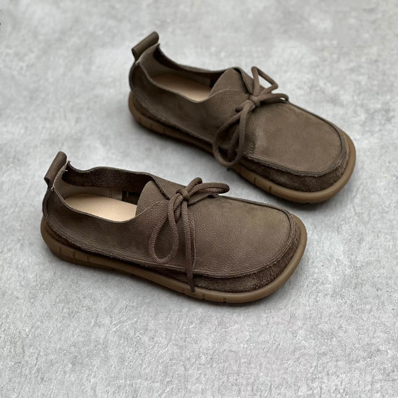 Retro Artistic Versatile Flat Lace-up Shoes For Women foto 3