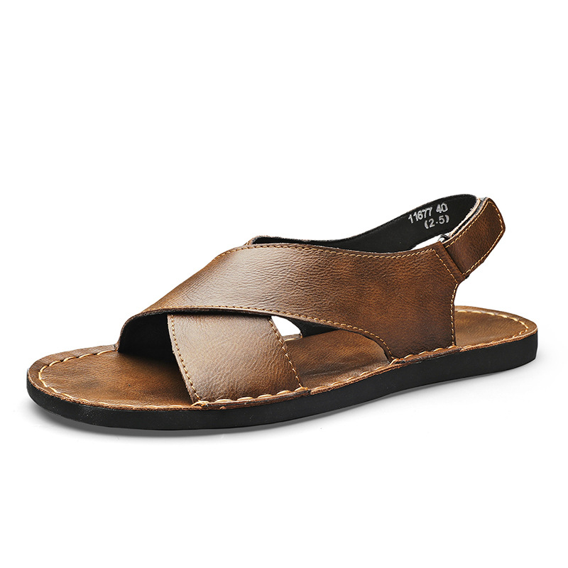 Cross-border Plus-size Foreign Trade Hand-sewn Sole Sandals foto 2