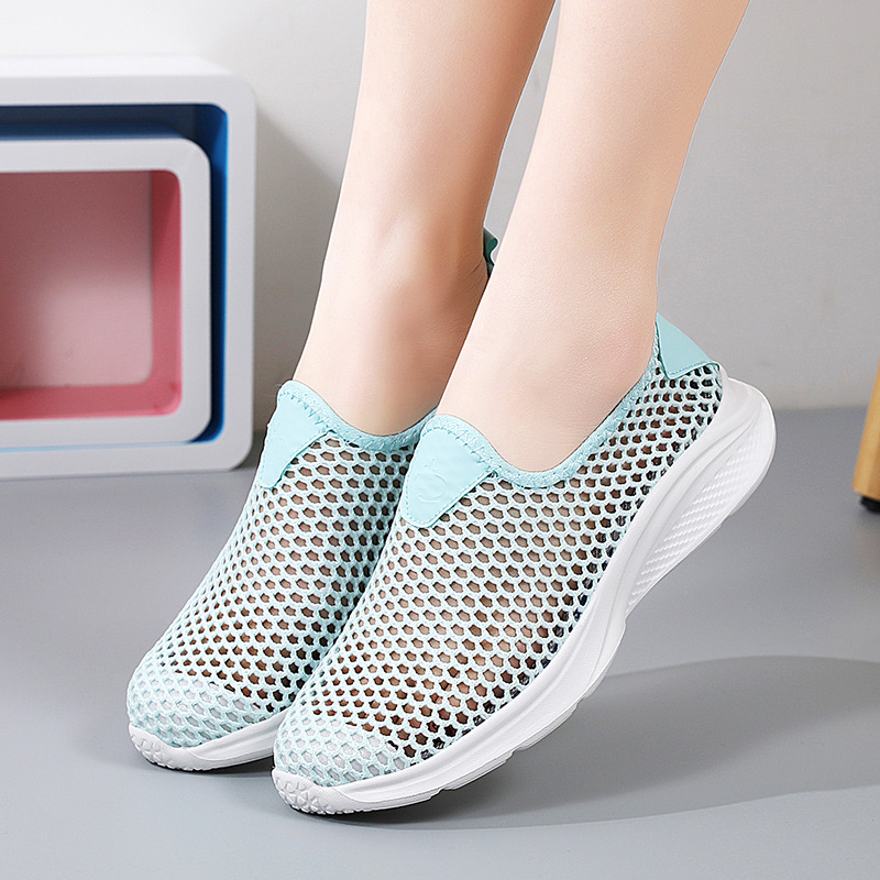 Summer Breathable Mesh Senior Walking Shoes foto 4